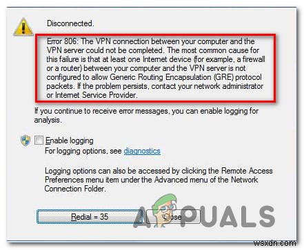 Cách khắc phục lỗi VPN 806 (bị chặn GRE) trên Windows 