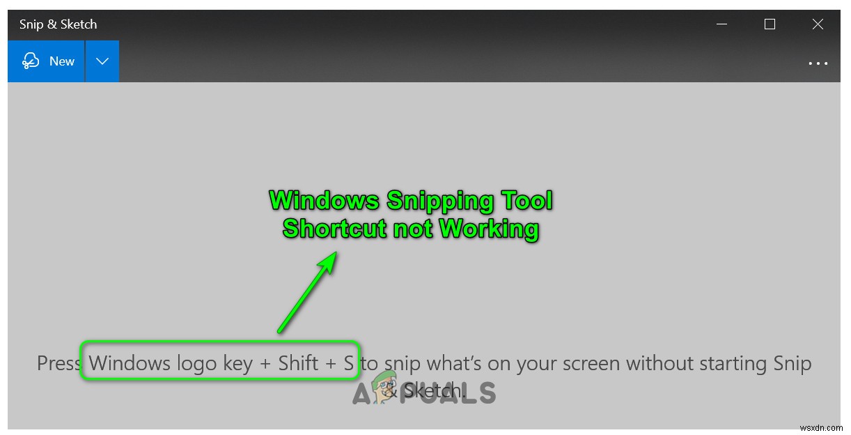 Khắc phục:Phím tắt của Windows Snipping Tool không hoạt động 