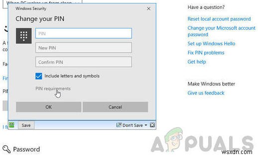 Cách chuyển phương thức đăng nhập từ mã PIN sang mật khẩu 