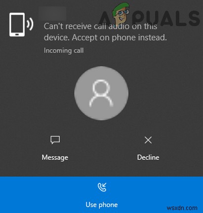 Khắc phục:Ứng dụng điện thoại của bạn - Bluetooth được kết nối nhưng không thể nghe cuộc gọi 