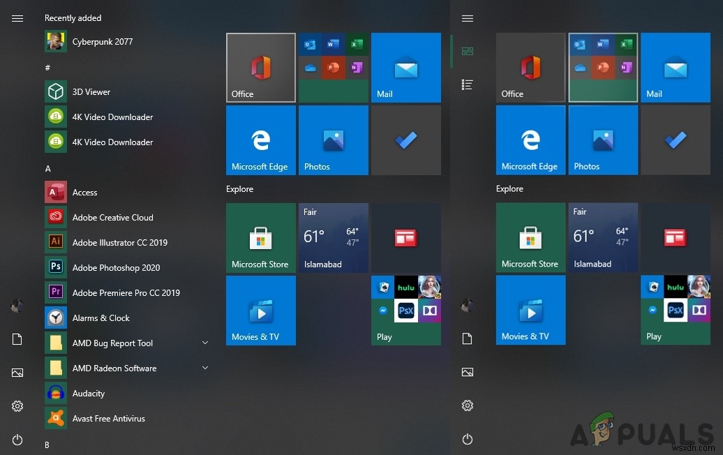 Làm cách nào để Thêm hoặc Loại bỏ Danh sách Tất cả Ứng dụng trong Menu Bắt đầu trên Windows 10? 