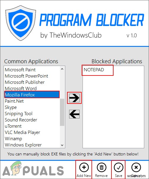 Làm thế nào để ngăn người dùng chạy các ứng dụng Windows được chỉ định? 