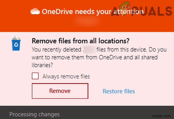 Khắc phục:OneDrive tự động xóa tệp khỏi thư mục OneDrive 