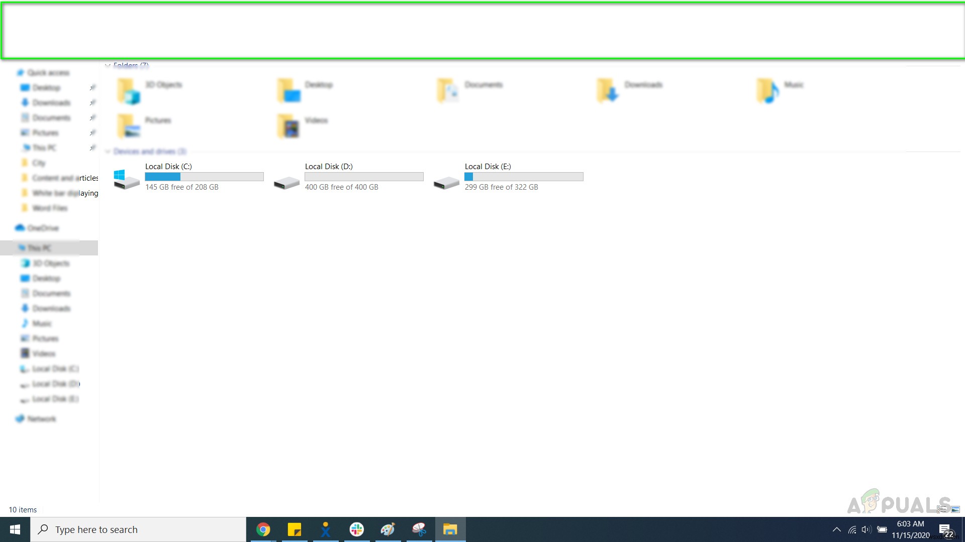[Khắc phục] Thanh màu trắng bao phủ Phần trên cùng của Windows Explorer 