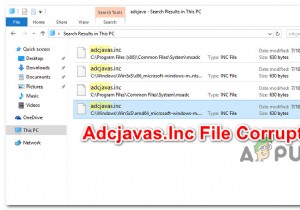 Cách sửa lỗi  Adcjavas.Inc File Corrupt  