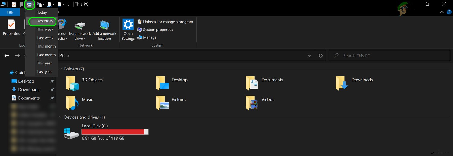 Khắc phục:Thiếu Tab Tìm kiếm ‘File Explorer (Windows 10 - 1909)’ 