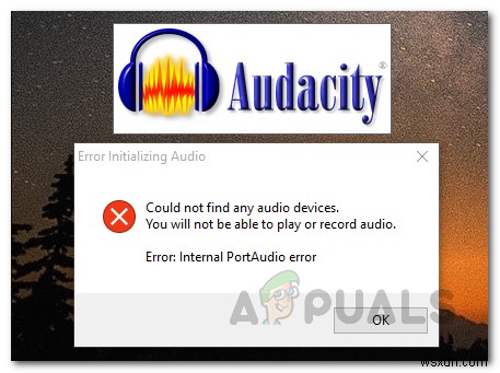 Khắc phục:Audacity không thể tìm thấy bất kỳ thiết bị âm thanh nào 