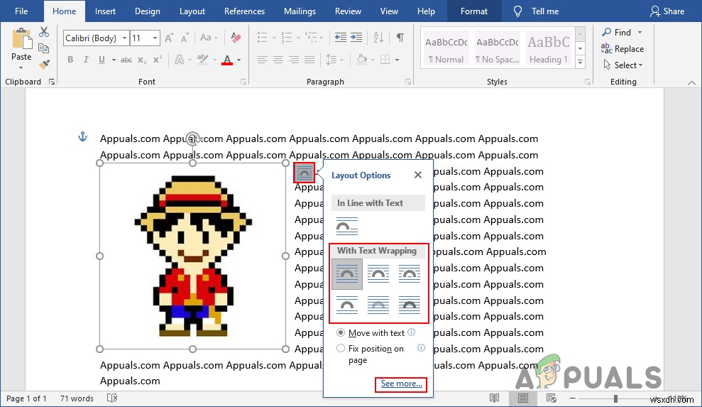 Làm thế nào để bọc văn bản xung quanh hình ảnh trong Microsoft Word? 