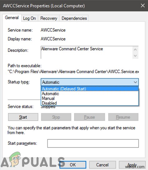 Khắc phục:Trung tâm lệnh Alienware không hoạt động 