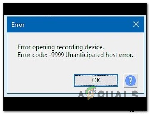 Làm thế nào để sửa mã lỗi Audacity 9999  Lỗi máy chủ không mong muốn ? 