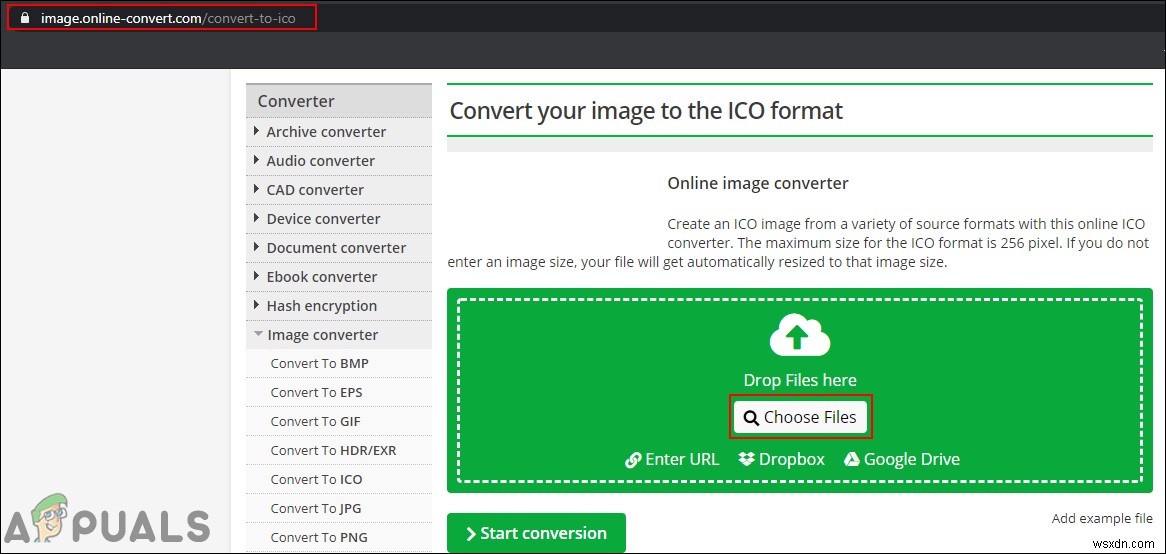 Làm thế nào để chuyển đổi PNG thành ICO? 