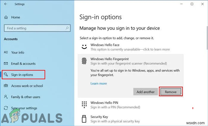 Làm cách nào để tắt tính năng nhận dạng khuôn mặt hoặc đăng nhập bằng vân tay trên Windows 10? 