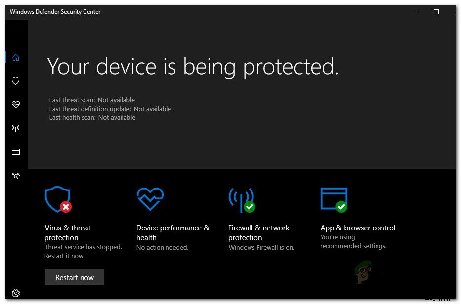 [Khắc phục sự cố] Dịch vụ Đe dọa của Bộ bảo vệ Windows đã dừng 