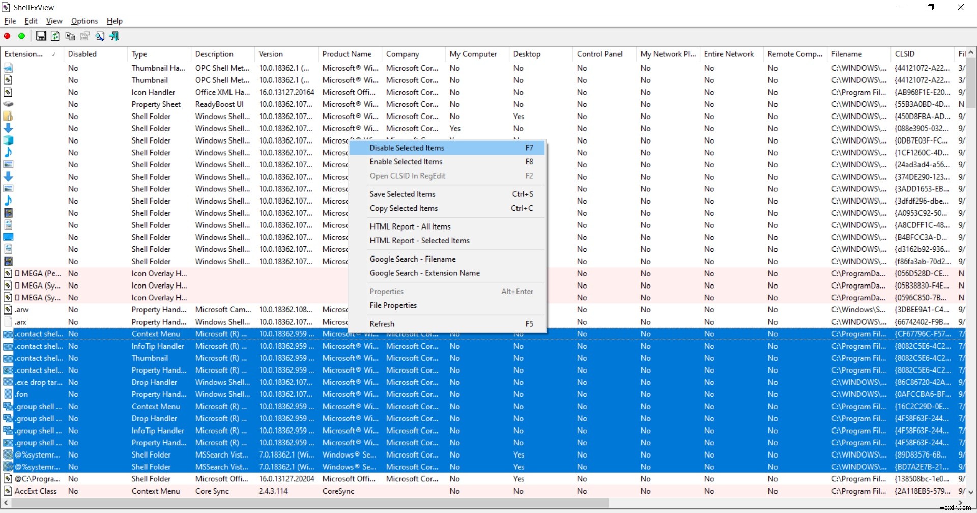 Cách tăng tốc menu ngữ cảnh Windows 10 của bạn Tải lên bằng ShellExView 