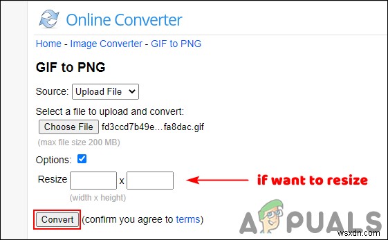 Làm thế nào để chuyển đổi GIF sang PNG? 