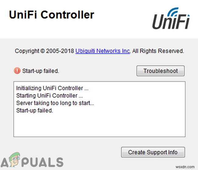 Khắc phục:Khởi động bộ điều khiển Unifi không thành công 