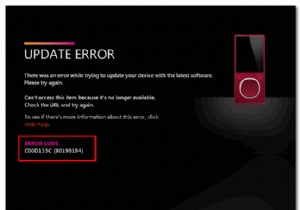 Cách sửa mã lỗi Zune C00D133C (80190194) 