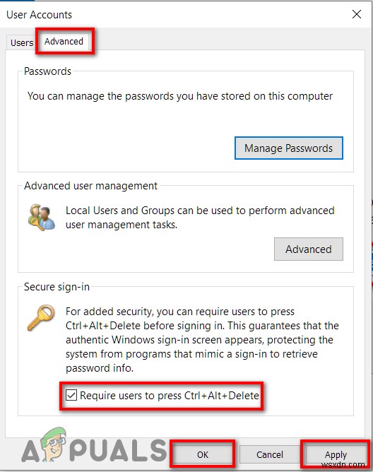 Cách Bật hoặc Tắt Đăng nhập Bảo mật Windows 10 