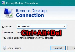 Làm thế nào để gửi Ctrl + Alt + Del thông qua Máy tính từ xa? 