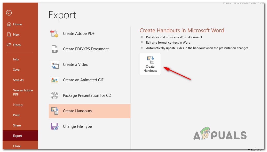 Cách khắc phục Powerpoint không thể ghi vào Microsoft Word khi tạo Tài liệu phát tay? 