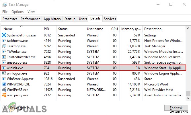 :Wininit.exe là gì và tôi có nên loại bỏ nó không? 