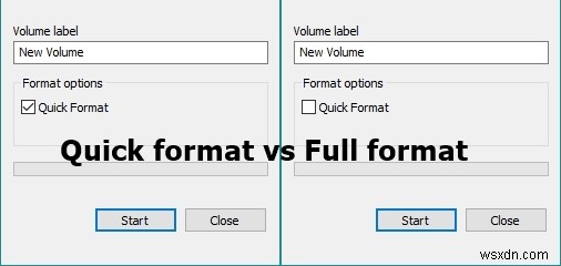 Sự khác biệt giữa Định dạng nhanh và Định dạng đầy đủ trong Windows là gì? 