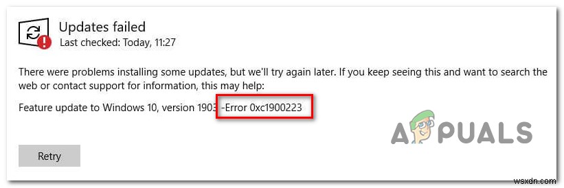 Làm thế nào để sửa lỗi Windows Update Error 0xc1900223? 