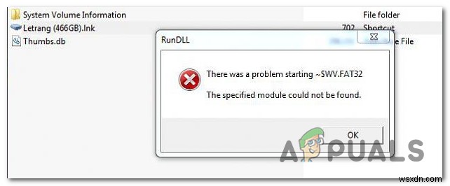 Khắc phục RunDLL  Đã xảy ra sự cố khi khởi động  khi Mở ổ cứng 