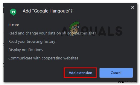 Màn hình đen của Google Hangouts khi chia sẻ màn hình 