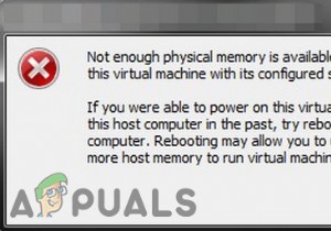 Lỗi bộ nhớ vật lý không đủ trong VMware 