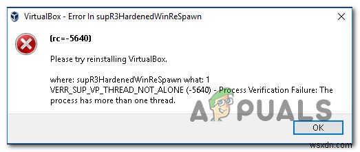 Cách giải quyết  Lỗi VirtualBox trong supR3HardenedWinReSpawn ? 