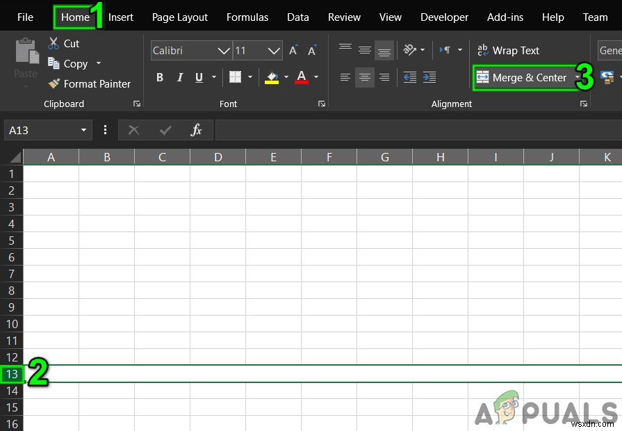 Không thể thêm hoặc tạo ô mới trong Excel 