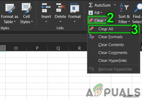 Không thể thêm hoặc tạo ô mới trong Excel 