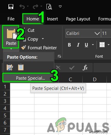 Không thể thêm hoặc tạo ô mới trong Excel 