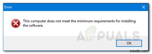 Lỗi:Máy tính không đáp ứng được lỗi Yêu cầu tối thiểu khi Cài đặt Trình điều khiển Đồ họa 