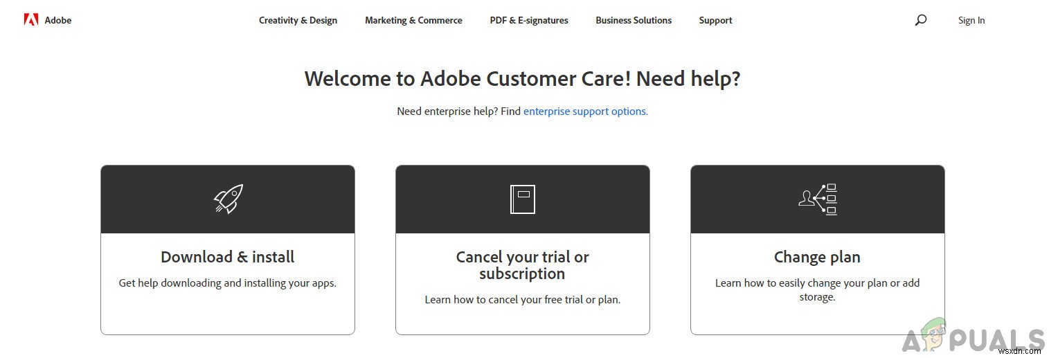 Khôi phục tab ứng dụng bị thiếu từ Adobe Creative Cloud 