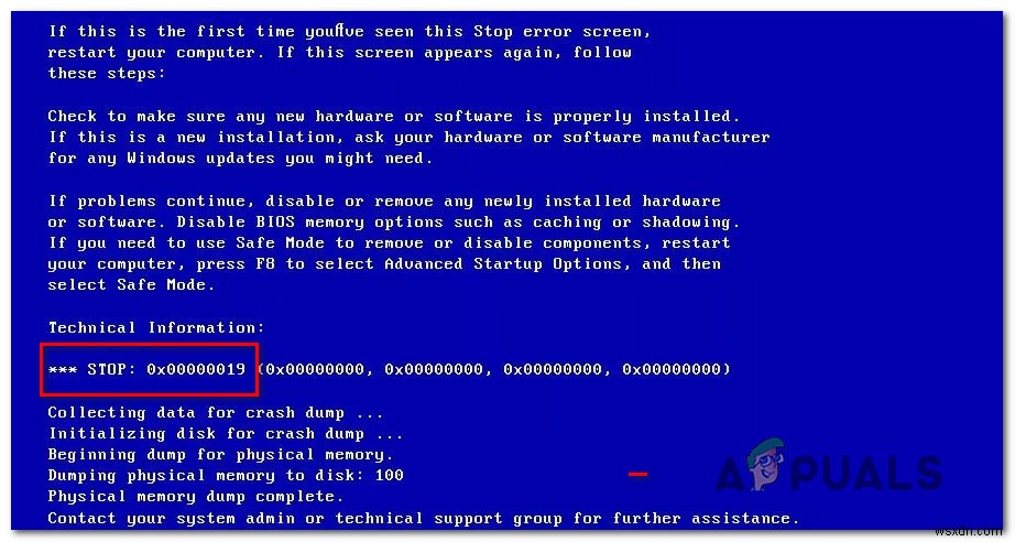 Làm thế nào để sửa lỗi Windows nghiêm trọng 0x00000019? 