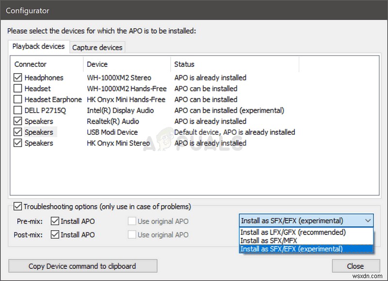 Làm thế nào để khắc phục Equalizer APO không hoạt động trên Windows 10? 
