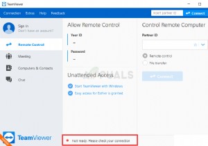 Cách sửa lỗi TeamViewer ‘Chưa sẵn sàng kiểm tra kết nối của bạn’ trên Windows? 