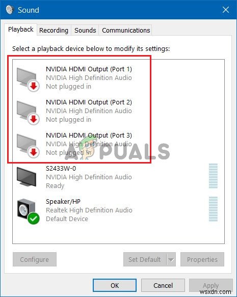 Làm thế nào để sửa lỗi đầu ra NVIDIA không được cắm trên Windows? 