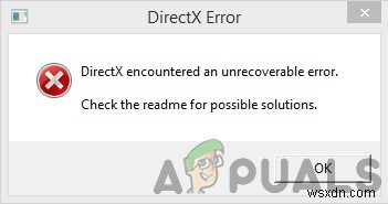 Làm thế nào để khắc phục DirectX gặp phải lỗi không thể khôi phục trong Windows? 