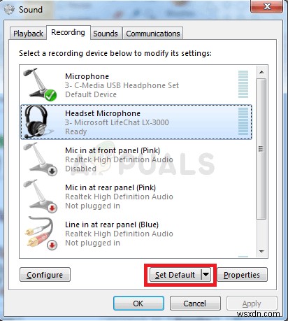 Làm thế nào để sửa lỗi Corsair Void Mic không hoạt động trên Windows? 