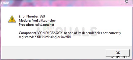 Làm thế nào để Khắc phục Lỗi thiếu ‘comdlg32.ocx’ trên Windows? 