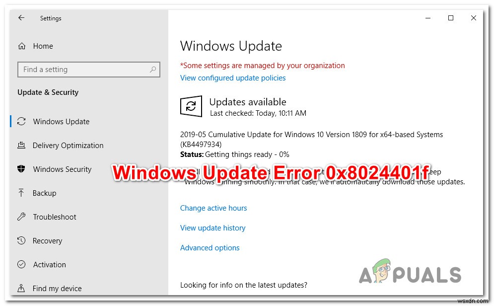 Làm thế nào để khắc phục lỗi Windows Update 0x8024401f? 