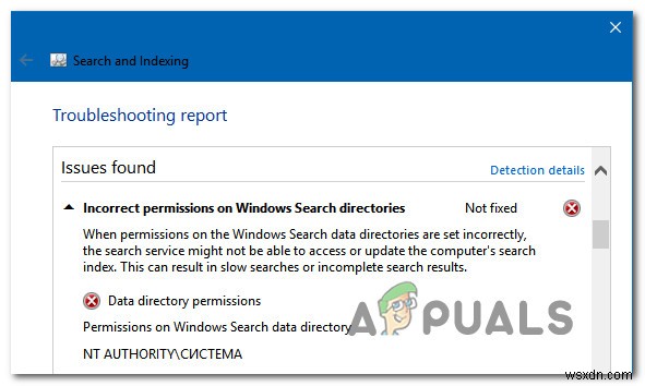 Cách khắc phục sự cố  Quyền không chính xác trên thư mục Tìm kiếm của Windows  