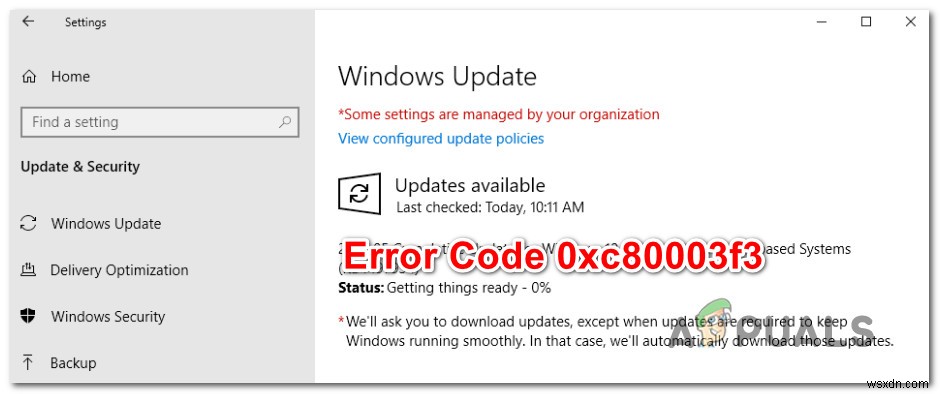 Cách sửa lỗi cập nhật Windows 0xc80003f3 