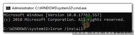 Làm thế nào để khắc phục lỗi  Windows Subsystem For Linux không có bản phân phối đã cài đặt ? 