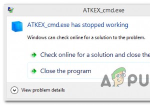 Cách khắc phục ATKEX_cmd.exe đã ngừng hoạt động 