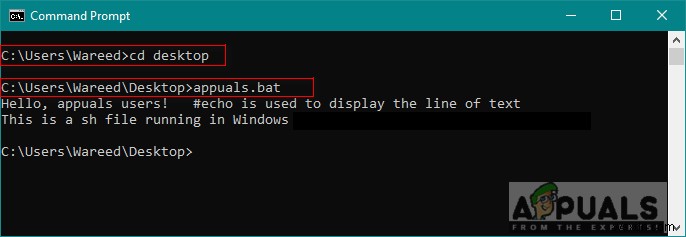Cách thực thi tệp SH trên Windows 