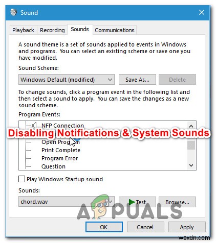 Cách tắt âm thanh thông báo và âm lượng trên Windows 10 